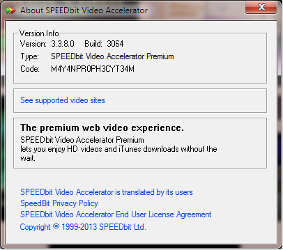 SpeedBit Video Accelerator patch