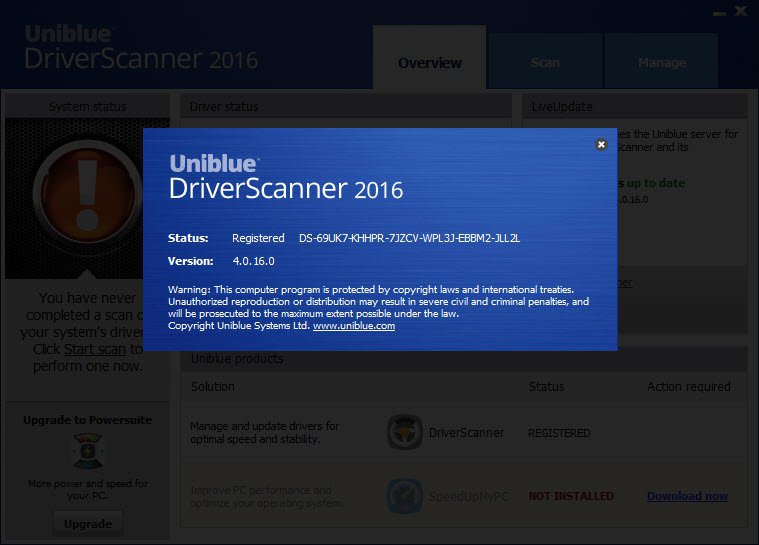 Uniblue DriverScanner crack download