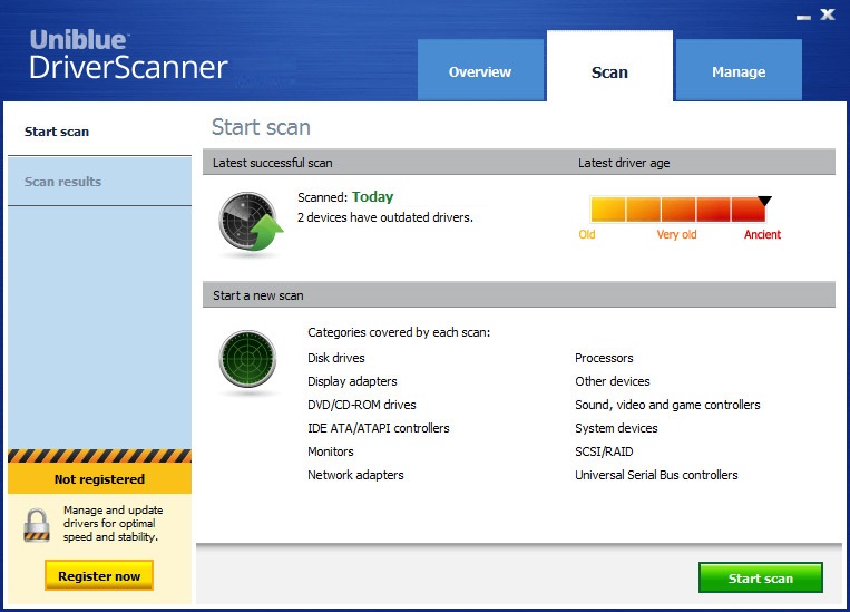 Uniblue DriverScanner crack download